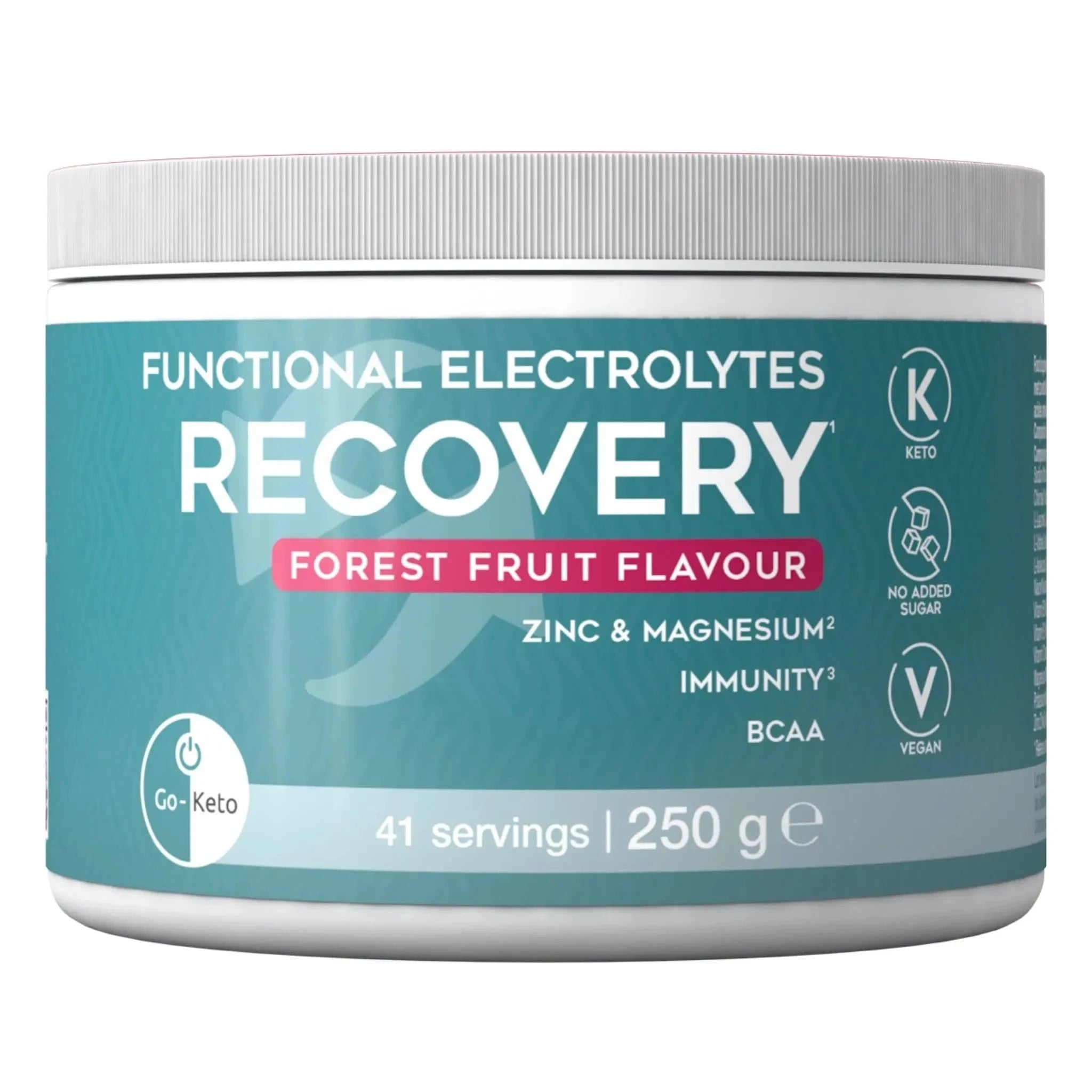 Functional Electrolytes Drink Mix Recovery Forest Fruit Go-Keto 41 servings – product overview