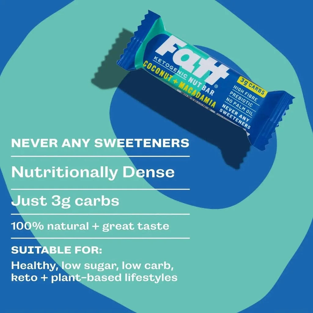 Keto Bar Coconut Macadamia Live Fatt 30g x20 live fatt Snacks 01900021