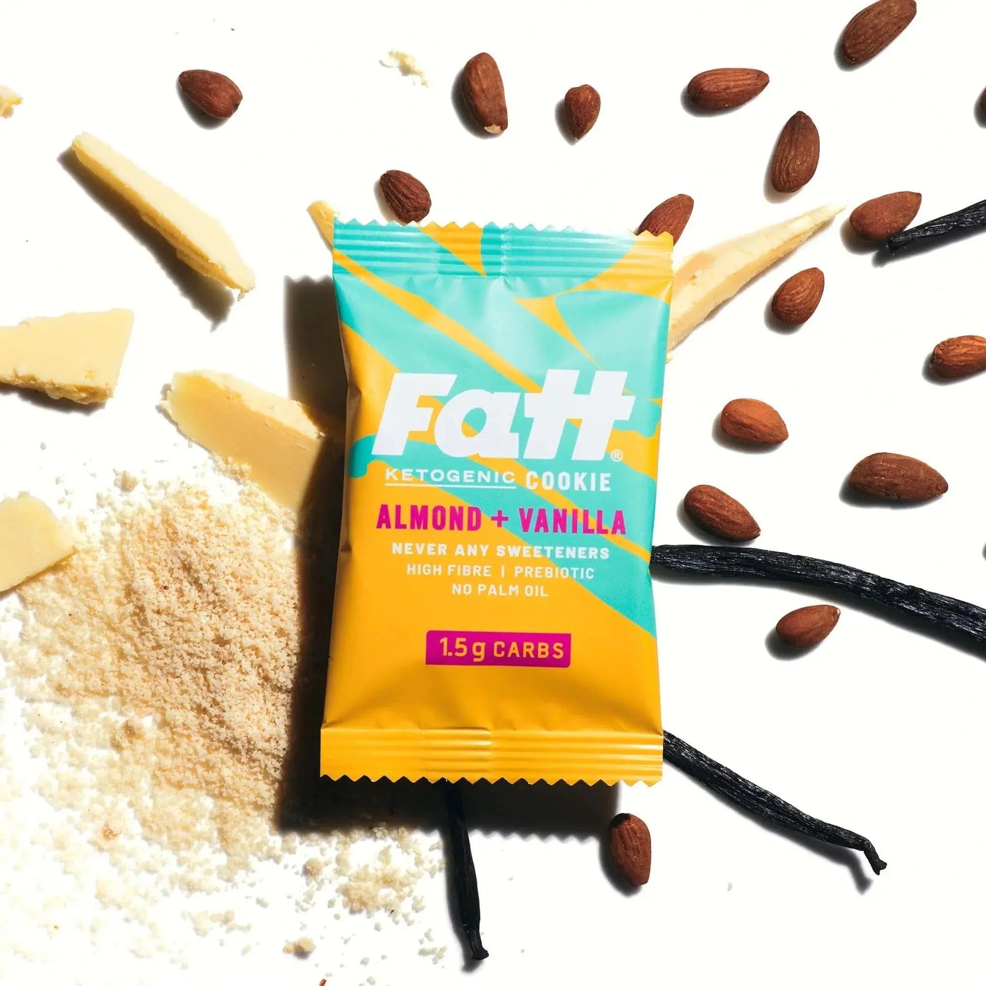 Keto Cookie Almond Vanilla Live Fatt 30g x12 live fatt Snacks 01900018