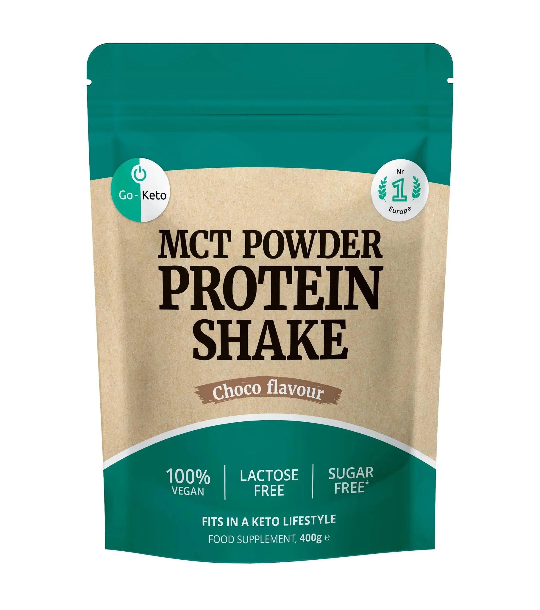 Vegan Protein Shake Choco with MCT Powder Go-Keto 400g – product overview
