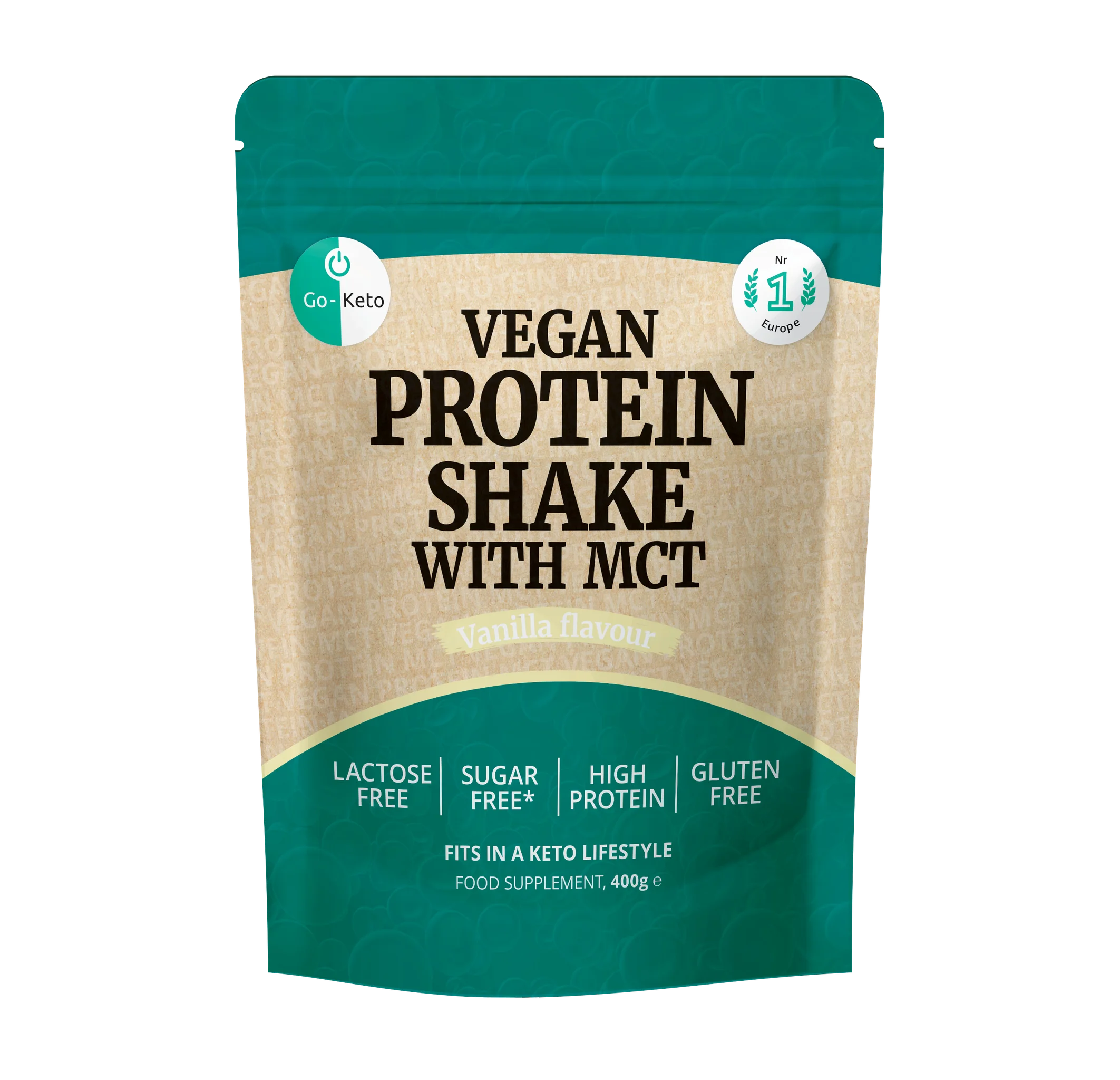 MCT Powder Protein Shake Vanilla Go-Keto 400g Go-Keto P-GK-VAN-379