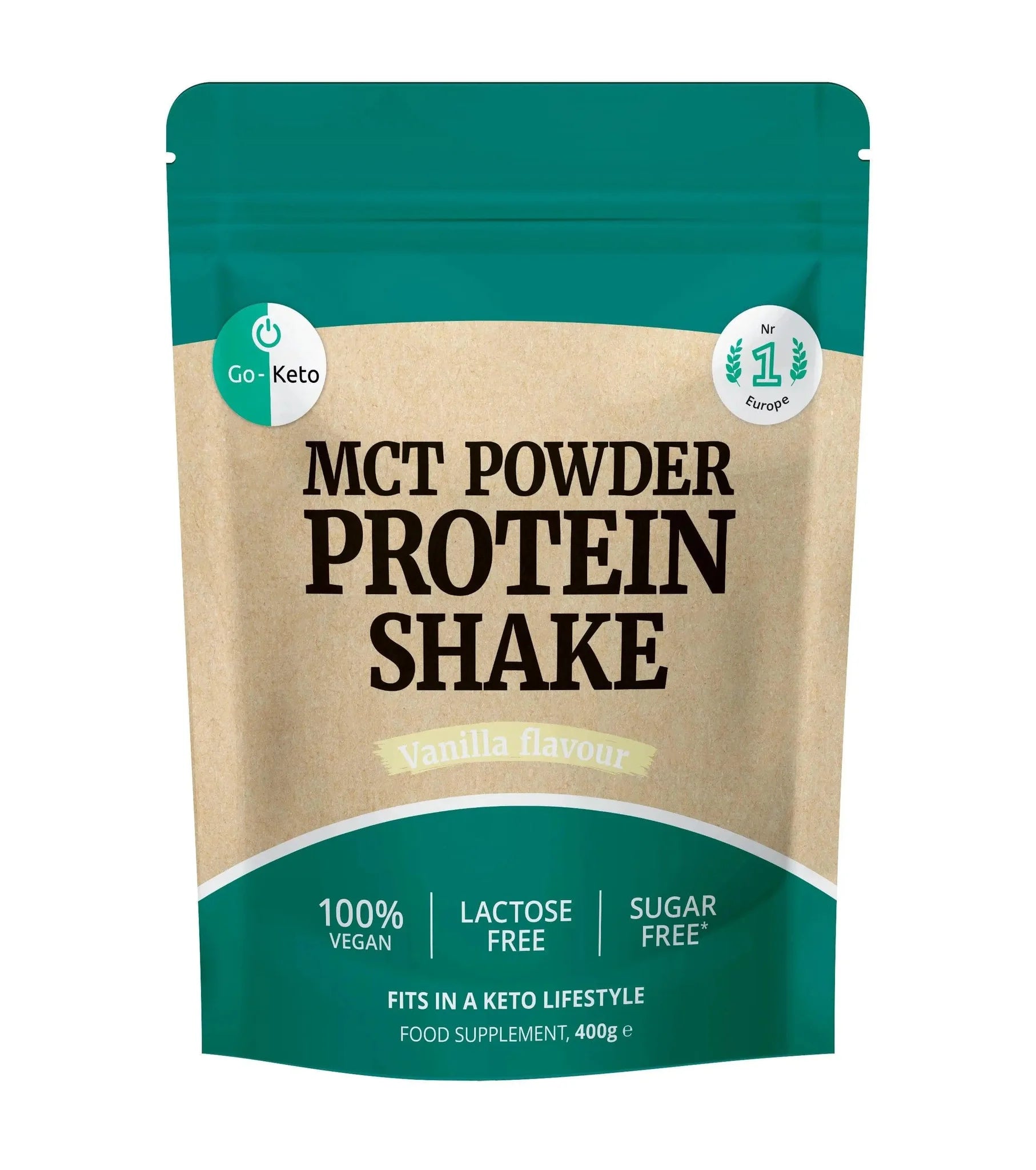 MCT Powder Protein Shake Vanilla Go-Keto 400g – product overview