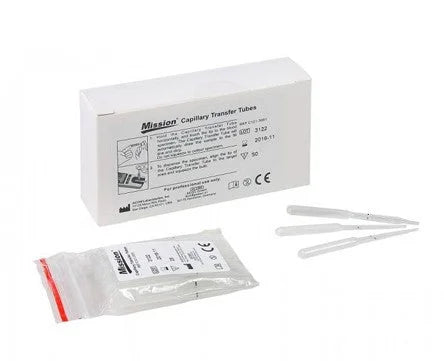 Mission Plus Hb 10µl Capillary Blood Transfer Tubes (x50) swiss point of care Meter P-MCAP-10