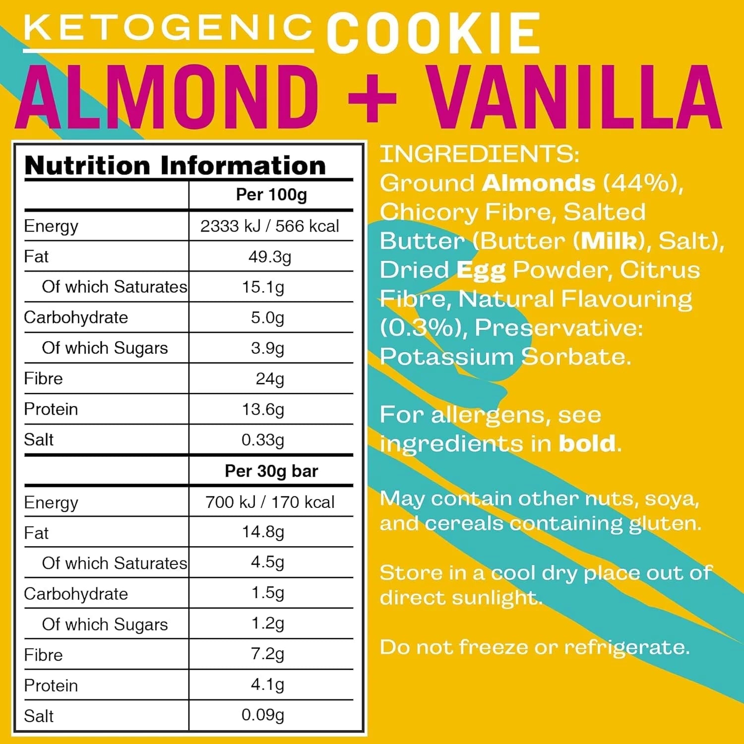 Fatt Keto Cookie Almond + Vanilla 30g x12 Fatt 01900018