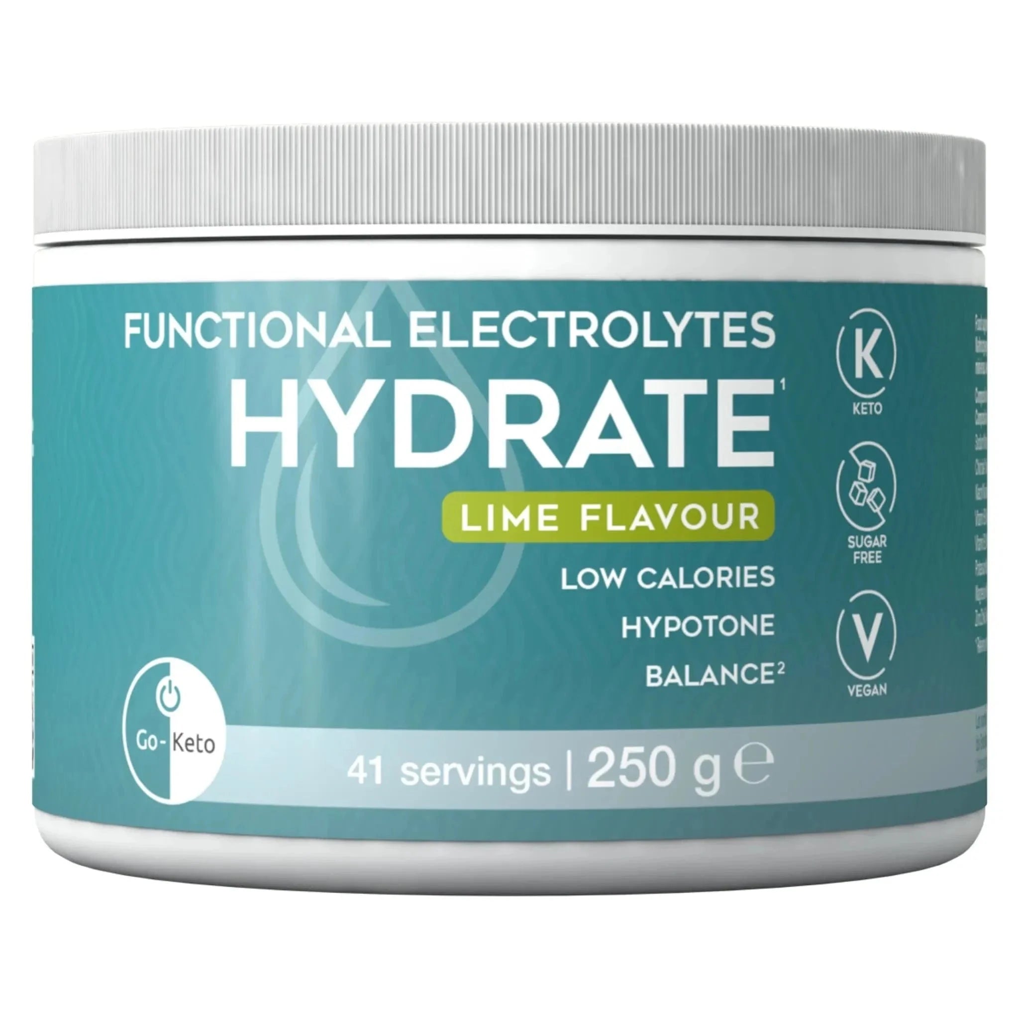 Functional Electrolytes Drink Mix Hydrate Lime Go-Keto 41 servings go-keto  P-GK-560-HYDRATE
