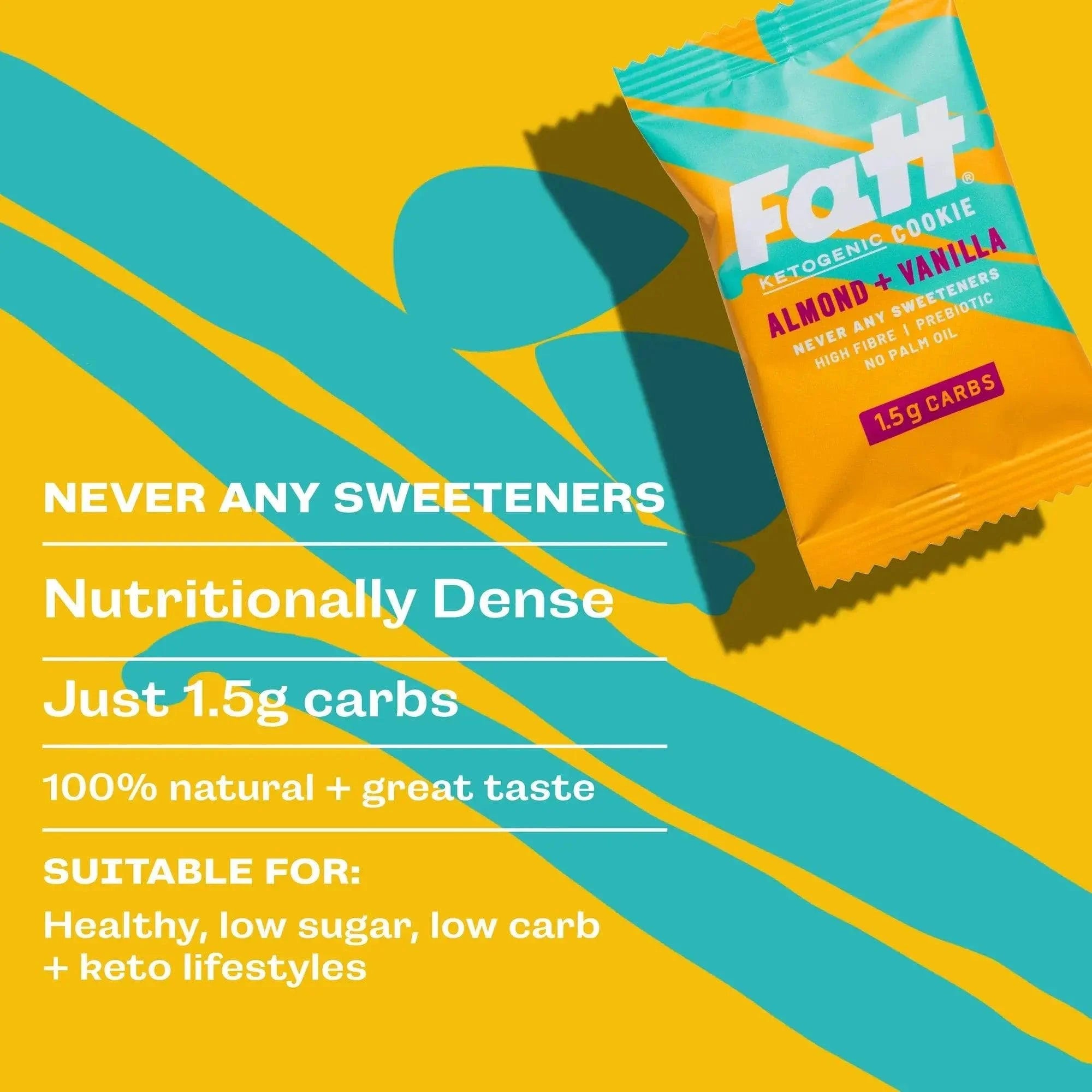 Keto Cookie Almond Vanilla Live Fatt 30g x12 live fatt Snacks 01900018